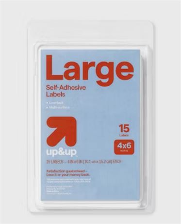 (10pack) 15ct Large Peel and Stick Labels