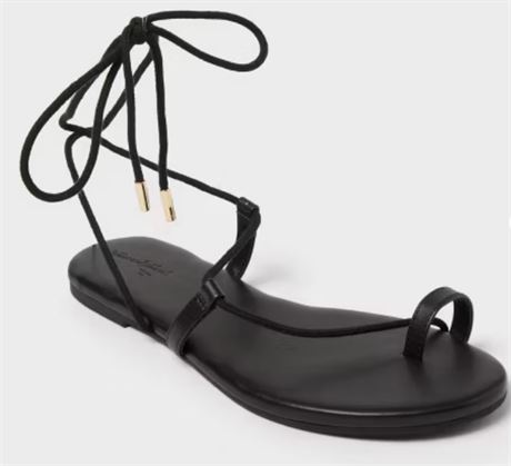 (Size7.5)Women's Ivana Footbed Toe Ring Sandals
