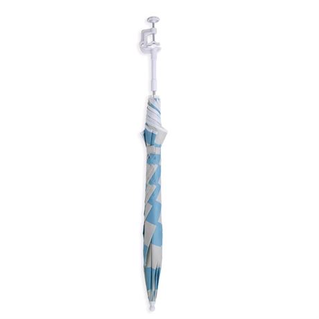 Stick Umbrella Check Blue