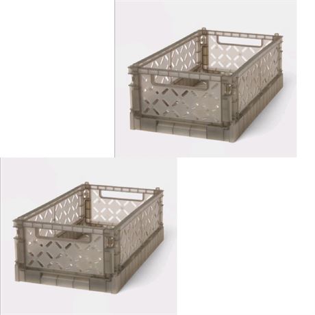 2Pack Rectangular Plastic Foldable Medium