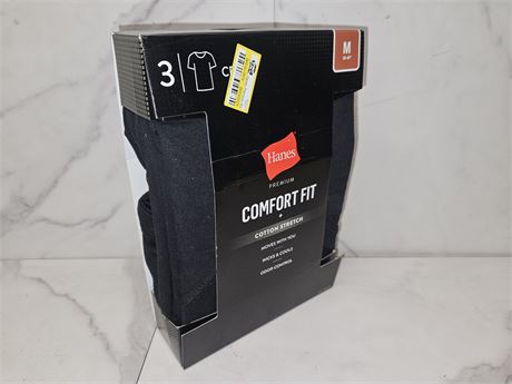 Hanes Premium Black Label Men's 3pk Crewneck