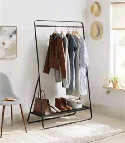Metal Garment Rack Black -