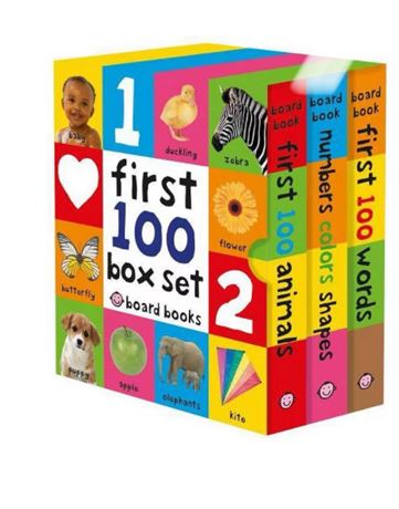 First 100 Board Book Box Set (3 Books)