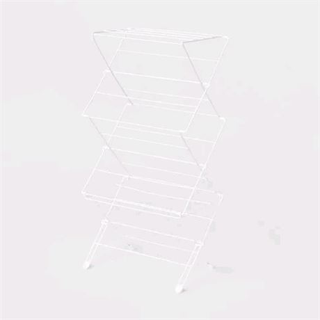 Folding Steel Drying Rack White -