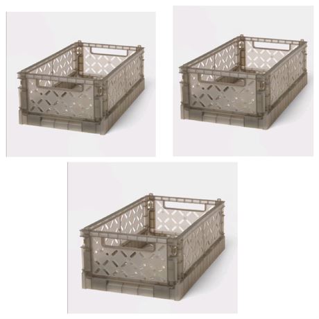 3Pack Rectangular Plastic Foldable Medium