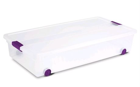 Sterilite 60qt Clear View Underbed Storage Bin