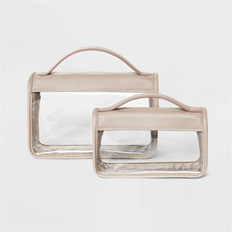 Travel Pouch - a New Day™ Taupe: Top Handle Bag,