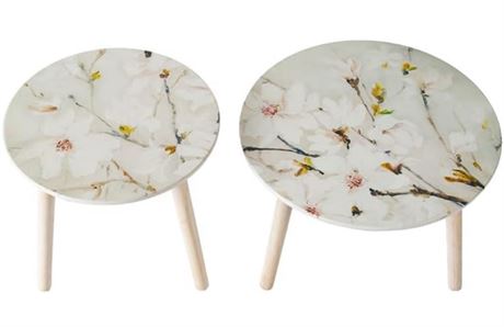 Nature Inspired Set of 2 Side Tables