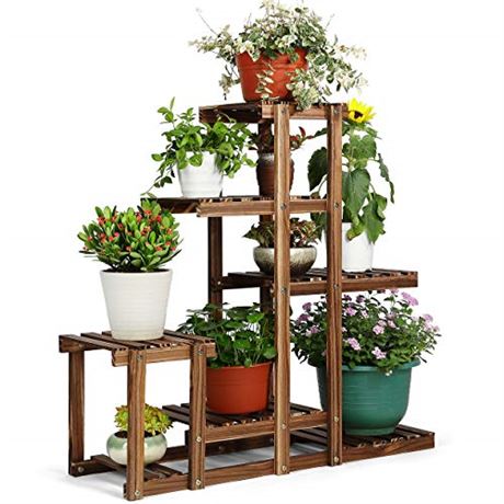 HYNAWIN Wood Plant Stands, Indoor Outdoor Plant
