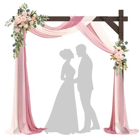 7.48FT Wooden Wedding Arch Frame, Wood