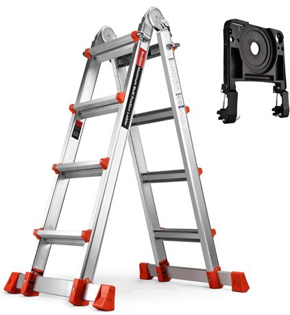 Soctone Ladder, A Frame 4 Step Extension Ladder,