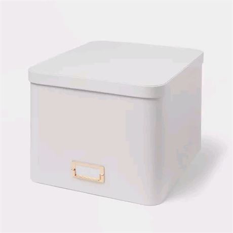 Large Decorative Fabric Box Ivory -
