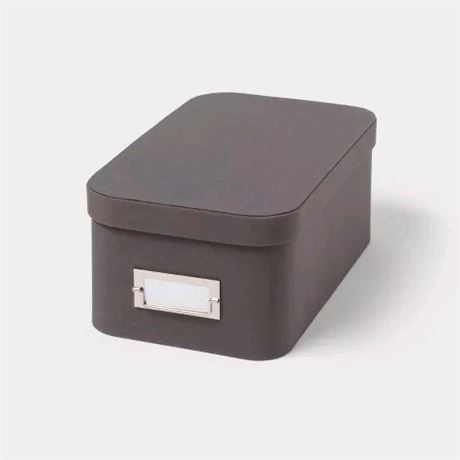 Small Decorative Fabric Box Charcoal -