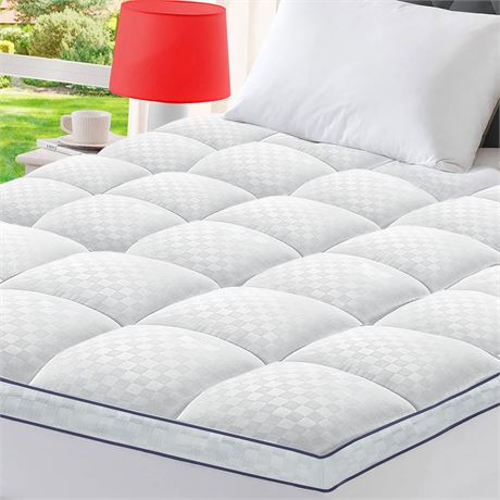 Bedluxury Queen Mattress Topper Extra Thick