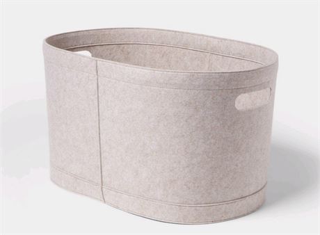 1.5bu Felt Laundry Basket Oatmeal
