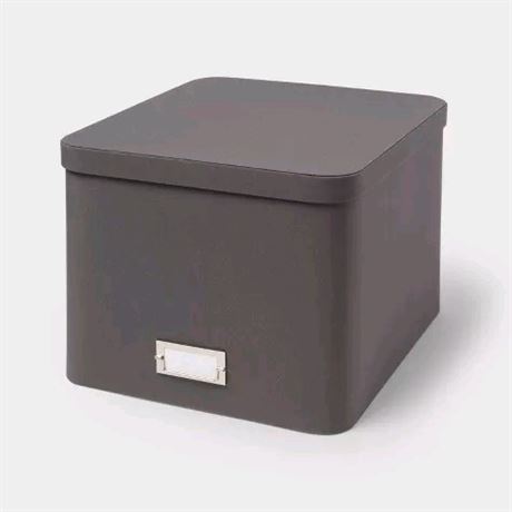 Large Decorative Fabric Box Charcoal -