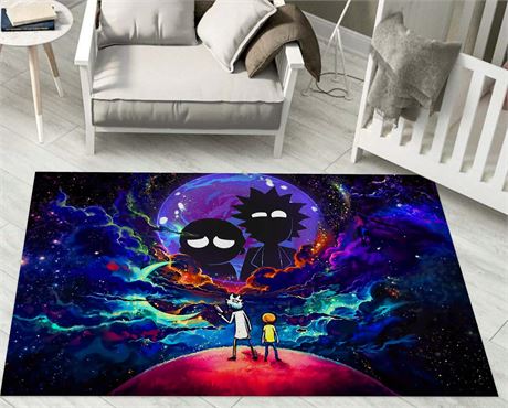 Anime Area Rugs Cartoon Starry Sky Rug Modern