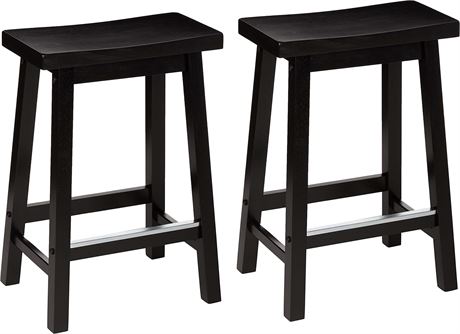 Amazon Basics Solid Wood Saddle-Seat Kitchen