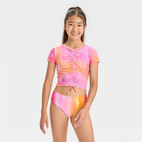 Girls' Tie-Dye Design Rash Guard Set - Art Class™