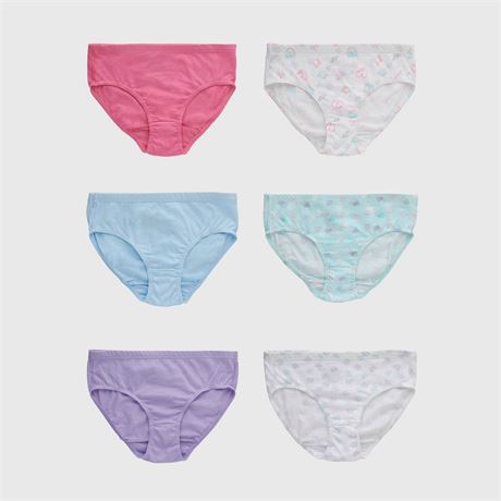 Hanes Premium Girls' 6pk Pure Comfort Briefs -