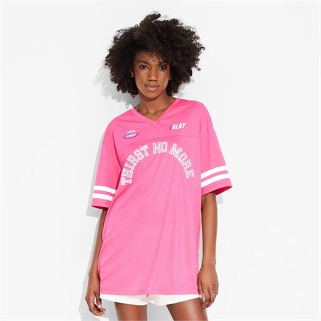 Adult Poppi Football Graphic Jersey - Pink XXL: