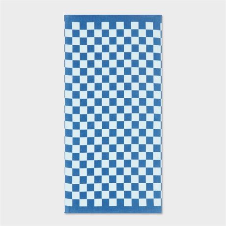 Blue Checker Beach Towel - Sun Squad™