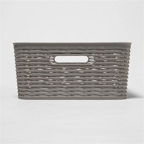 Wave Medium Storage Bin Gray - Brightroom™: