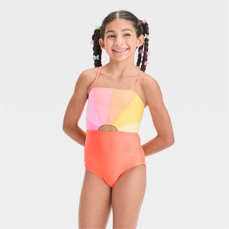 Girls' Colorblock One Piece Swimsuit - Cat & Jack™