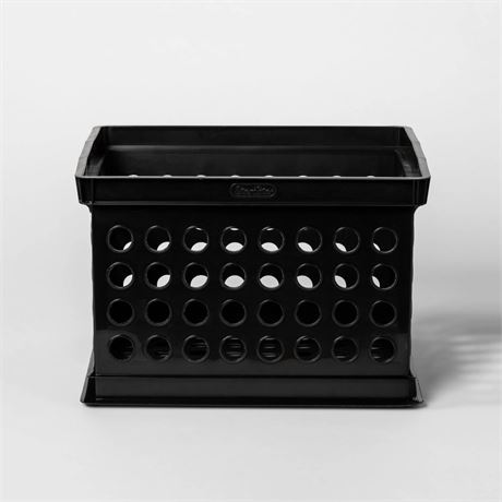Lot of (3) Storage Crate Black - Room Essentials™: Plastic
