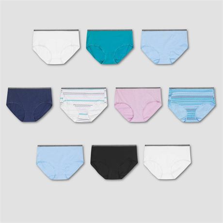 Hanes Women's 10pk Breathable Stretch Cotton