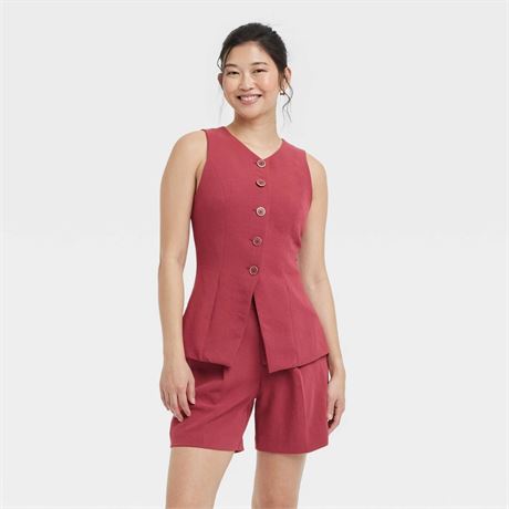 Women's Signature Crepe Long Line Vest - a New
