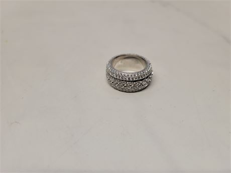 Silver Ring with Gemstones