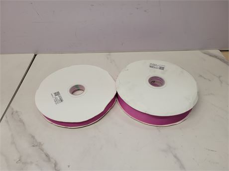 Lot of 2 Pink Ribbon Rolls