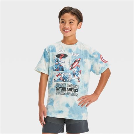 Boys' Disney Captain America Short Sleeve Graphic