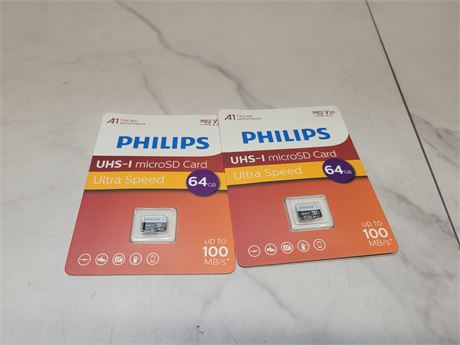 Philips 64GB microSD Cards Lot