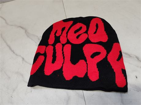 Meo Culpa Red and Black Beanie Hat
