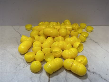 Lot of Yellow Plastic Eggs
