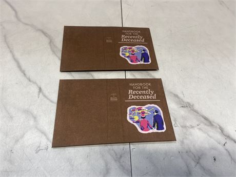 Lot of 2 'Handbook for the Recently Deceased'