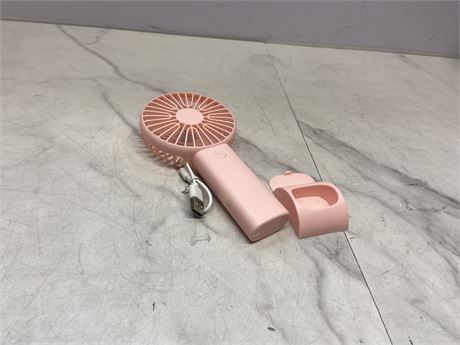 Portable Pink Handheld Fan
