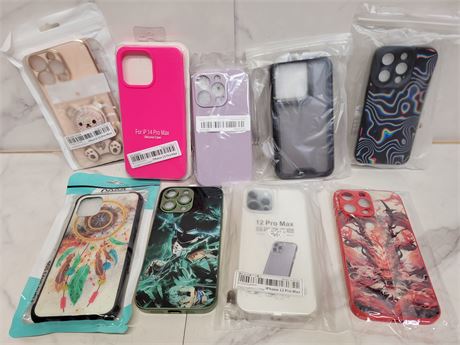 Lot of 9 iPhone Cases