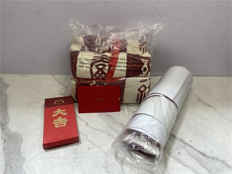 Lot of 3 Red and White Items gift set