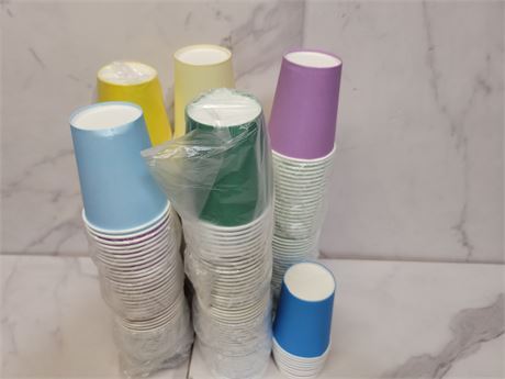 Lot of Colorful Paper Cups