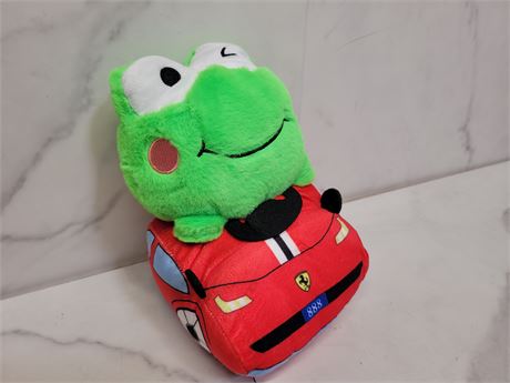 Plush Toy Car with Frog Design