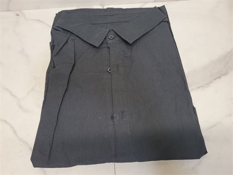 3XL Black Button-Up Shirt