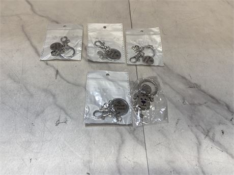 Lot of 5 Keychains
