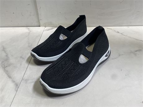 Black Slip-On Sneakers