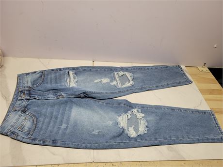 (26) Denim Blue Jeans Button Fly Women