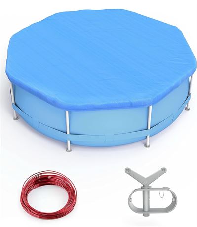 EVAJOY 28ft Round Pool Cover, Winter Pool