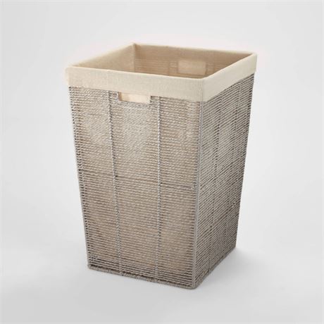 Twisted Rope Hamper Gray - Brightroom™: Open-Top