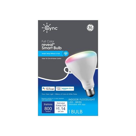GE Lighting 93130127 GE 9.5W BR30 Smart Bulb -